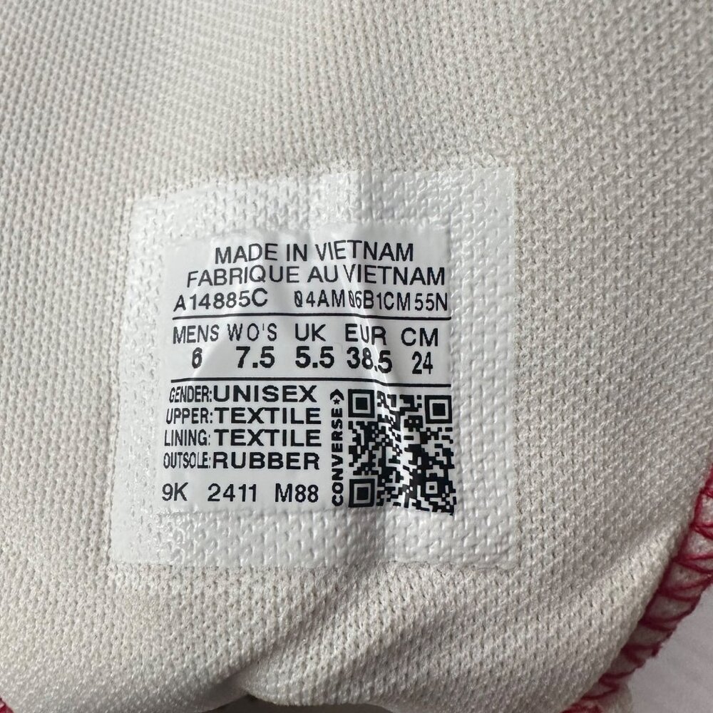 ✨Converse Run Star Hike Hi 7.5 Womens shoes Cross Stitch Roses Sneakers A14885C - Picture 9 of 12